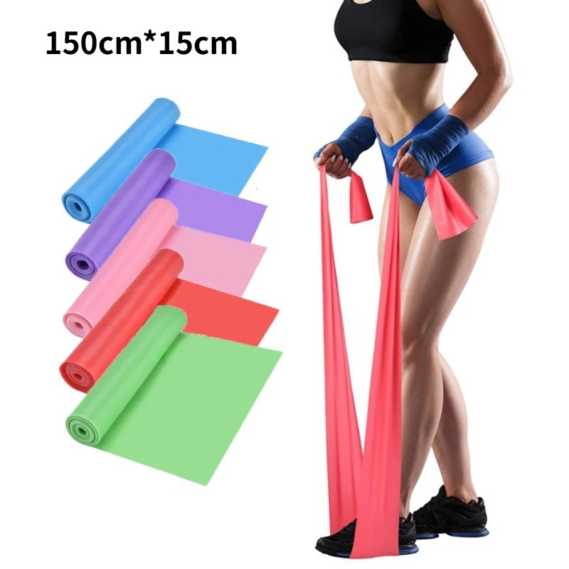 Yoga Fitness Stretching Strap - Doğal Lateks Direnç Bantları, Yoga Pilates