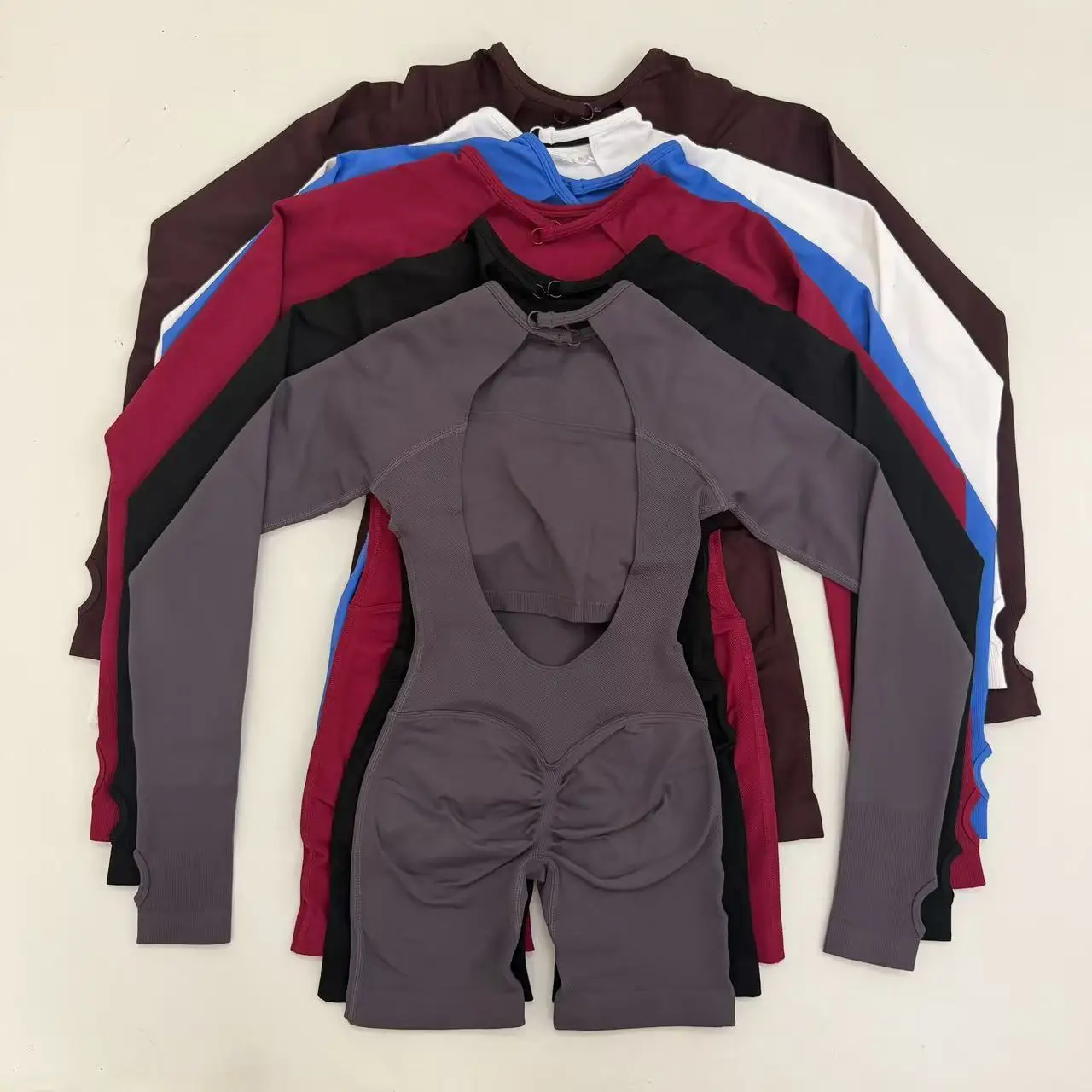 Yoga Fitness Jumpsuit - Uzun Kollu Hızlı Kuruyan Yoga Tulumu