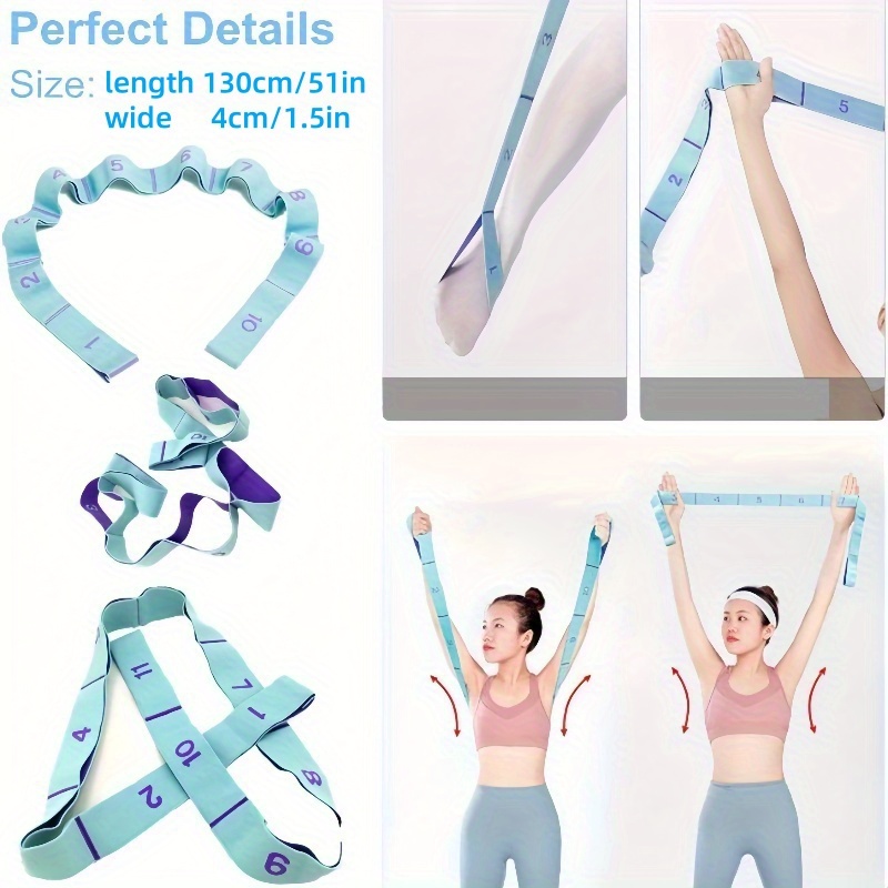 Yoga Fitness Stretching Strap - Yoga Dijital Esneme Kayışı Açık Omuz