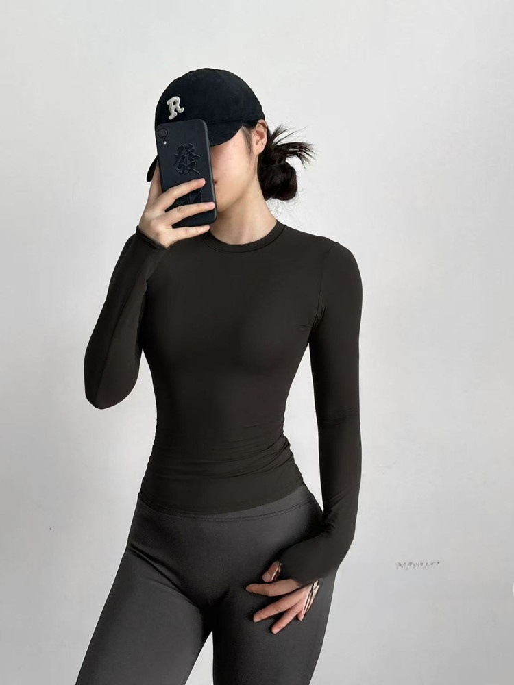 Yoga Fitness Wear - Slim Fit Uzun Kollu Yoga Fitness
