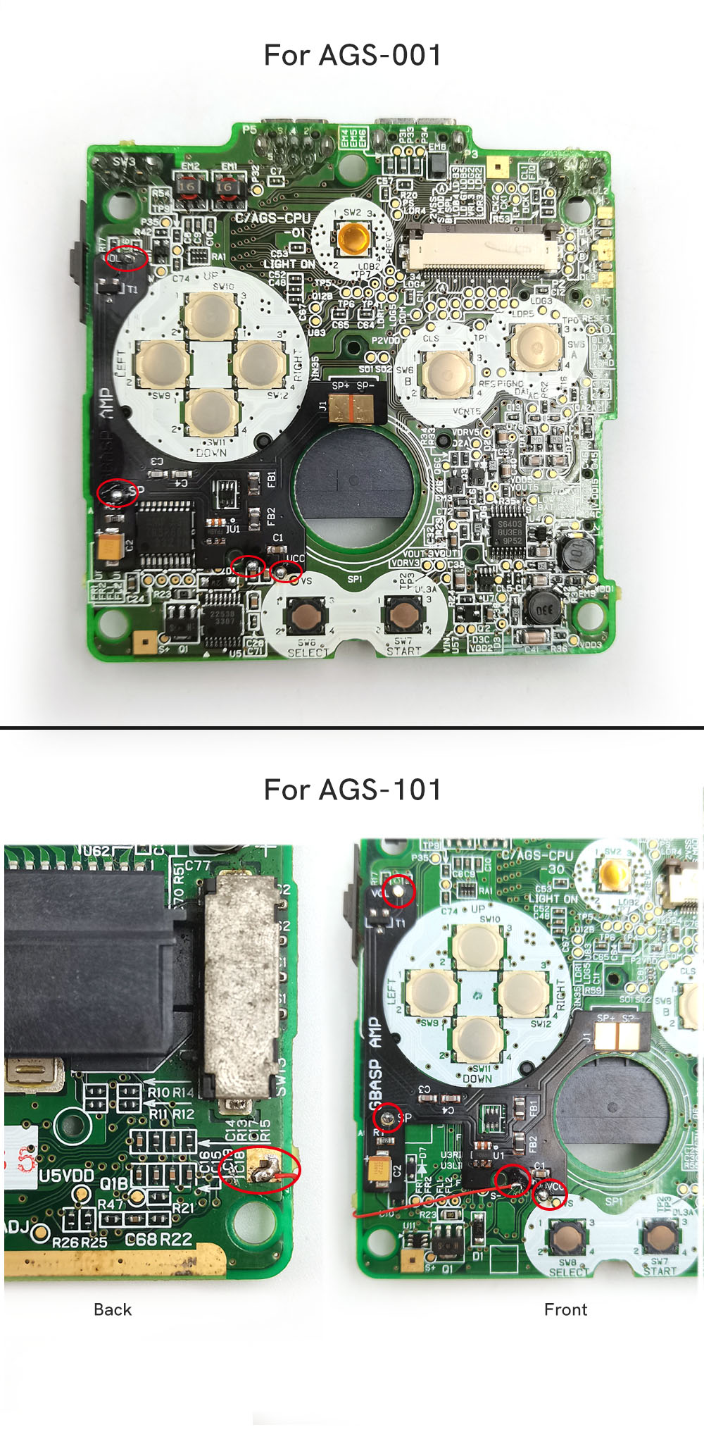 GBA SP/GBA AGS-001/101 için Am - Push Up Board incelemesi ve fiyatı
