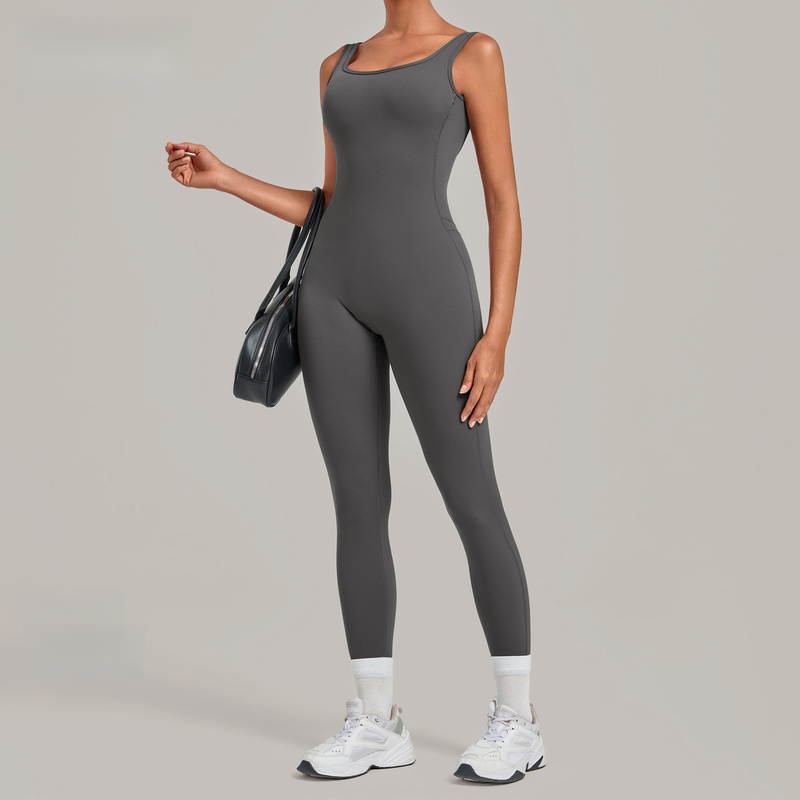 Derin Sırt Dekolteli, Dar Kesi - Yoga Fitness Jumpsuit incelemesi ve fiyatı