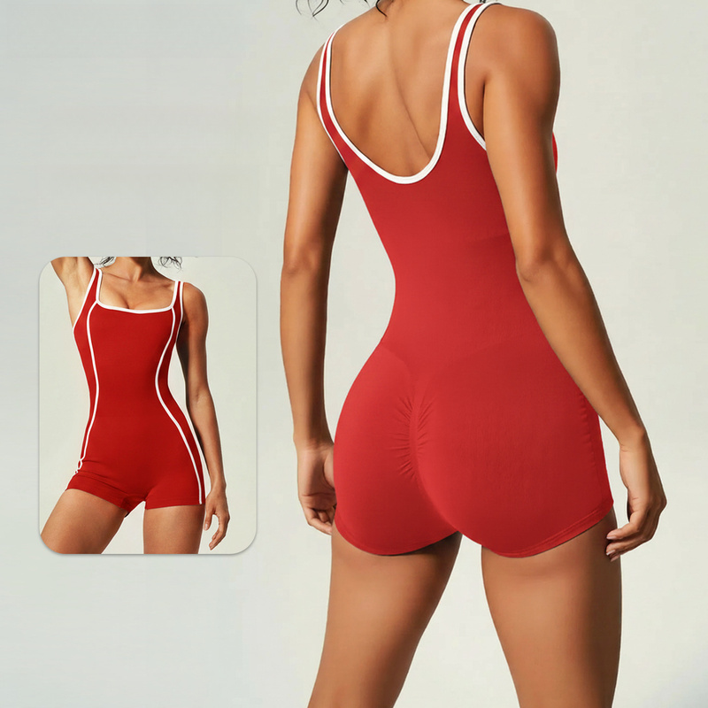 Renk Bloklu Atlet Yoga Tulumu  - Yoga Fitness Jumpsuit incelemesi ve fiyatı